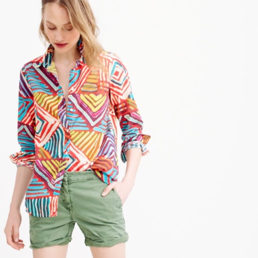 J. Crew geo brushstroke shirt